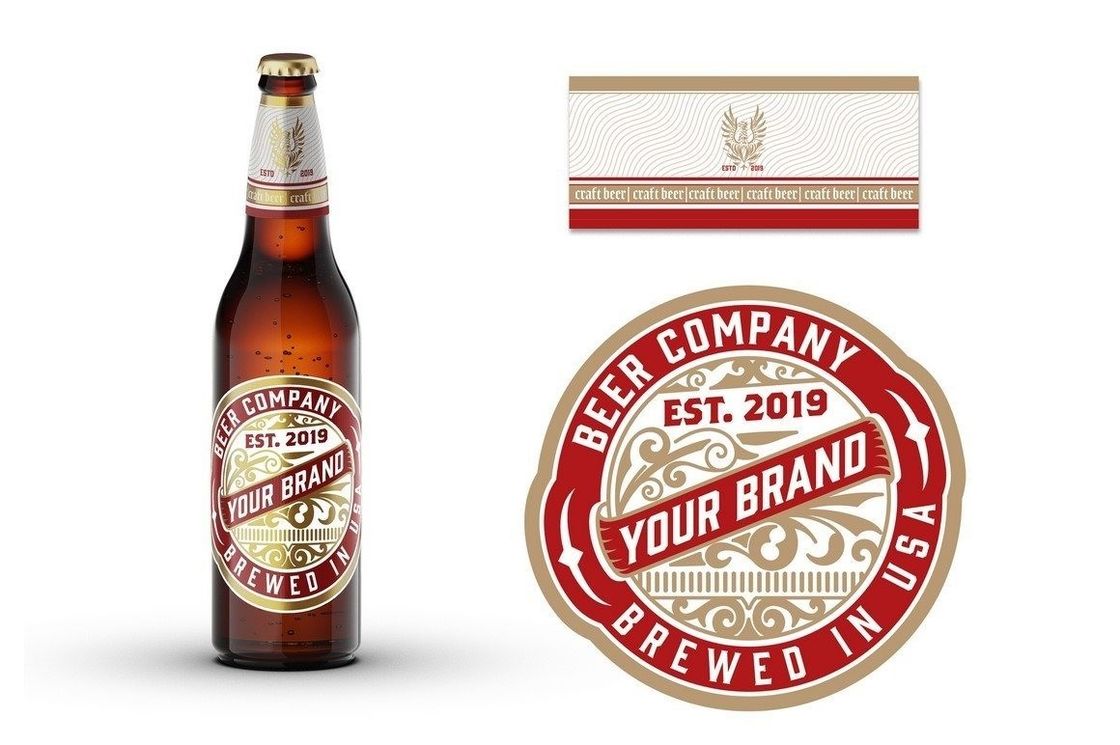 Nalepki na butelki piwa Etykiety na butelki piwa do opakowań napojów