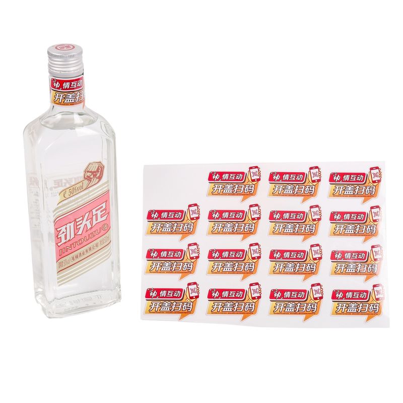 Drukowanie transparentnych naklejek na etykiety butli whisky wódki producent naklejek na etykiety
