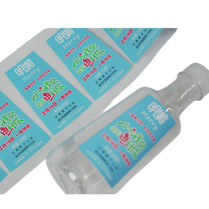 Bezwodna i trwała etykieta samoprzylepna do butelek aromatyzujących Glossy/Matte Finish i różne materiały