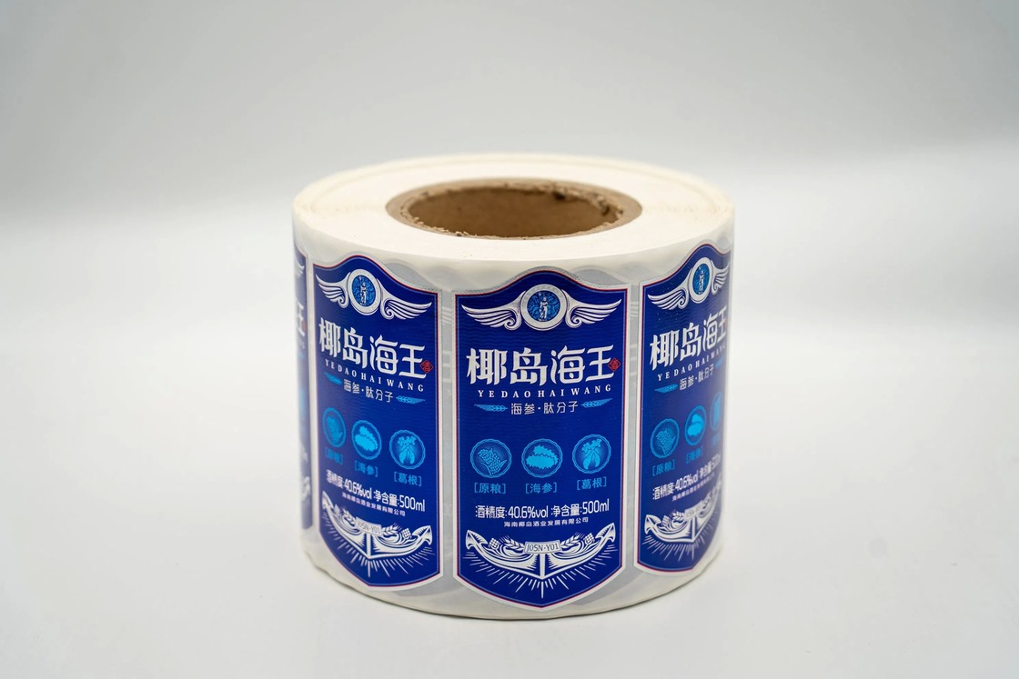 Custom Printed Waterproof Adhesive Label with 10-12 Color Printing for Beverage and Food Packaging