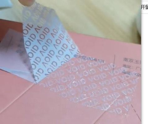 Przejrzystość uszczelniająca Klej na etykiecie wysyłki naklejka antyfałszowania